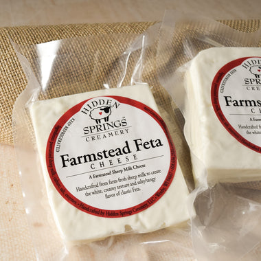 Farmstead Feta sheep's milk cheese Hidden Springs Creamery