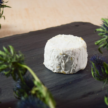 Kunik Mini goat's, cow's milk cheese bloomy rind ripened cheese Nettle Meadow Farm