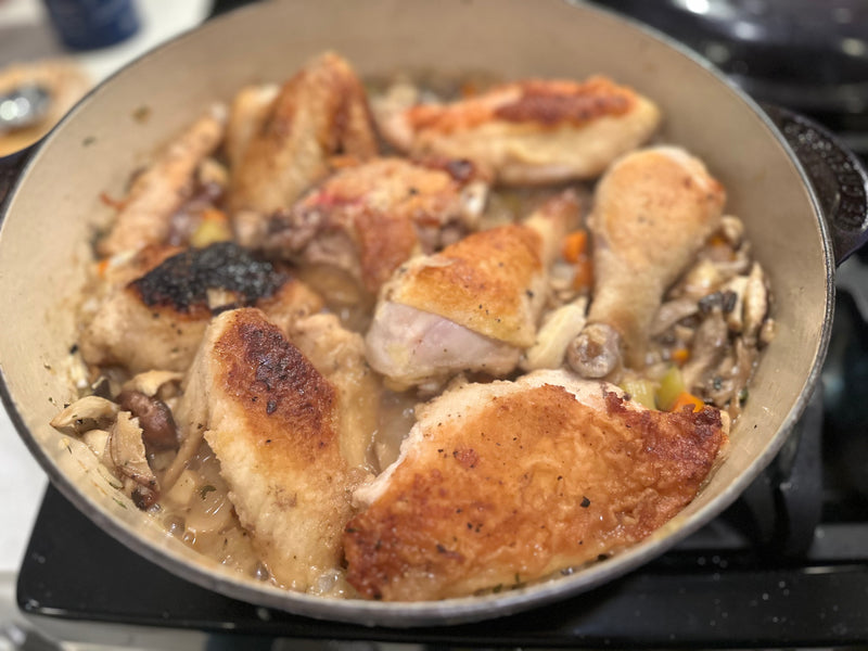 Recipe: Pan-Seared Chicken and Potato-Parsnip Mash With Cheesy Cream Sauce