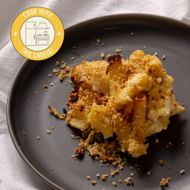 Mac or Snack mac and cheese gift set cow's, goat's milk aged cheddar, chevre, Whitney. cook with this cheese. 