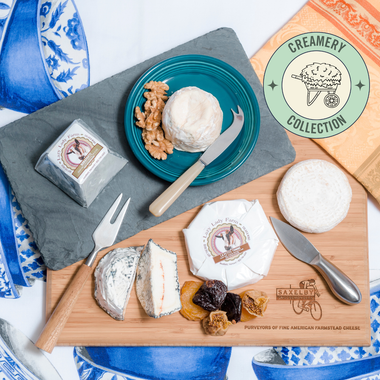 Lazy Lady Farm Collection cheese gift set bloomy rind goat's milk cheese. Creamery Collection.