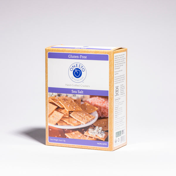 Onesto's Sea Salt Crackers, buy gluten free crackers online